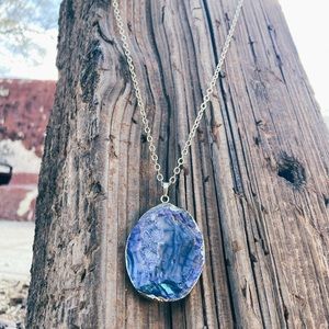 Faux crystal necklace